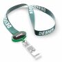 Polyester sublimatie lanyard met ovale badge reel met logo