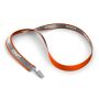 Polyester keycord met reflecterende overlay Polyester keycord met reflecterende overlay