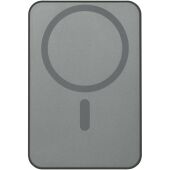 Avis 5000 mAh RCS powerbank van gerecycled aluminium met magneetsluiting - Donkermetaal