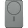 Avis 5000 mAh RCS powerbank van gerecycled aluminium met magneetsluiting - Donkermetaal