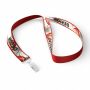 Polyester keycord met gesublimeerde satijnen overlay