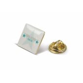 Badge metalen pin 15x15mm - Goud satijn Badge metalen pin 15x15mm - Goud satijn