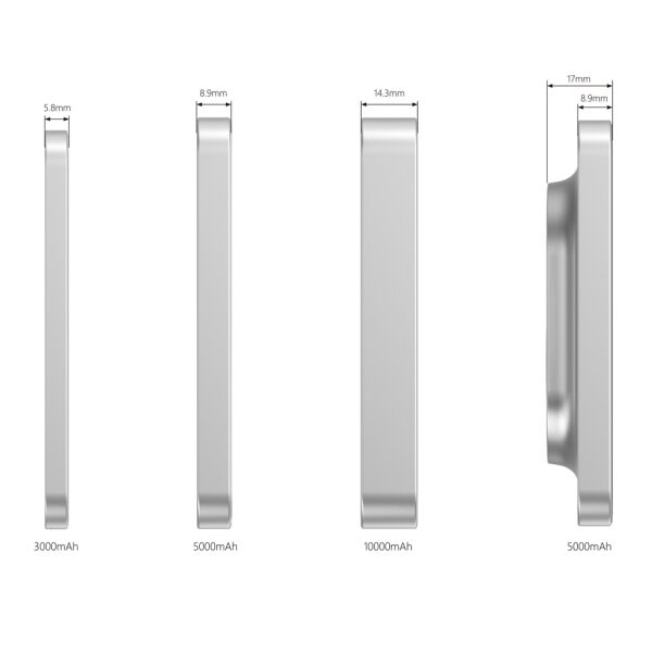 Urban Vitamin Malibu RCS aluminum 2 in 1 5000 mAh powerbank, zilver Urban Vitamin Malibu RCS aluminum 2 in 1 5000 mAh powerbank, zilver