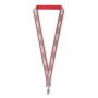 Polyester keycord met reflecterende overlay Polyester keycord met reflecterende overlay