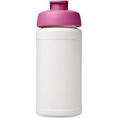 Baseline® Plus 500 ml sportfles met flipcapdeksel - Wit/Roze