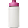 Baseline® Plus 500 ml sportfles met flipcapdeksel - Wit/Roze Baseline® Plus 500 ml sportfles met flipcapdeksel - Wit/Roze