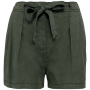 Ecologische verwassen damesshort van lyocell Washed Organic Khaki L