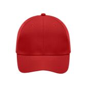 6 Panel Polyester Peach Cap red