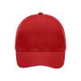 6 Panel Polyester Peach Cap red