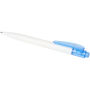 Thalaasa balpen van ocean bound plastic (zwarte inkt) - Transparant blauw/Wit