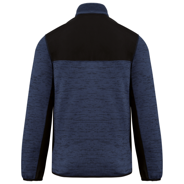 Gerecycled herenjasje in polytricot Navy Melange / Black L Gerecycled herenjasje in polytricot Navy Melange / Black L