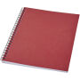 Desk-Mate® A5 recycled colour spiral notebook - Red