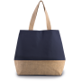 Shopper van jute- & katoencanvas Patriot Blue / Natural One Size