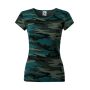 T-shirt women's Camo Pure camouflage petrol XS