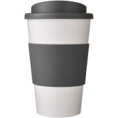 Americano® 350 ml geïsoleerde beker met grip - Wit/Grijs Americano® 350 ml geïsoleerde beker met grip - Wit/Grijs