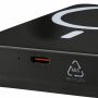 Gerecyclede draadloze oplader powerbank Meno zwart