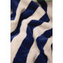 VINGA Lagoa GRS strandhanddoek, donkerblauw, wit
