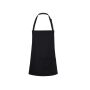 SHORT BIB APRON BASIC WITH BUCKLE AND POCKET, BLACK, One size, KARLOWSKY
