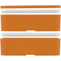 MIYO 700+700 ml dubbellaagse lunchbox - Oranje/Oranje/Wit