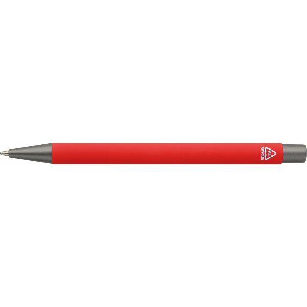 Balpen Emmett | Gerecycled | Rubberafwerking - rood Balpen Emmett | Gerecycled | Rubberafwerking - rood