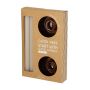 JENS Living Giftset Kandelaar + Kaars Bruin /2