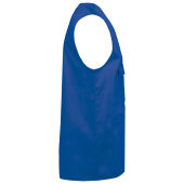 Bodywarmer polykatoen multizakken Royal Blue 4XL