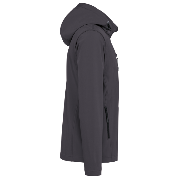 3-laags uniseks softshelljas met afneembare capuchon en mouwen Titanium XXL 3-laags uniseks softshelljas met afneembare capuchon en mouwen Titanium XXL