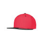 Classic snapbackpet in twee kleuren RED / BLACK One Size