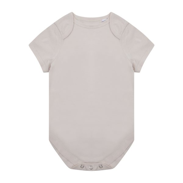 Body met korte mouwen van biologisch katoen Natural 0/3M Body met korte mouwen van biologisch katoen Natural 0/3M