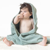 Bo Weevil - Babyhanddoek met capuchon - Mineral green