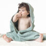 Bo Weevil - Babyhanddoek met capuchon - Mineral green