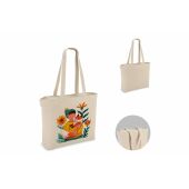 Katoen Tote met rits OEKO-TEX® 47 x 11 x 35cm 320g/m² - Ecru