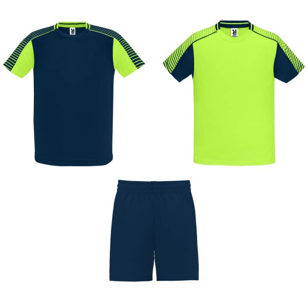 Juve sportset voor kinderen - Fluor groen/Marineblauw - 16 Juve sportset voor kinderen - Fluor groen/Marineblauw - 16