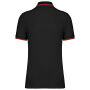 Herenpolo met korte mouwen en contrasterende bies Black / Red S