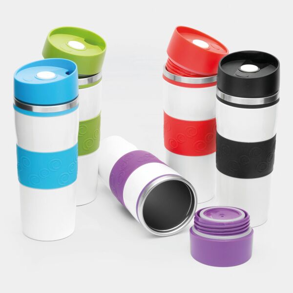 ARABICA - Dubbelwandige isoleerbeker rood, wit ARABICA - Dubbelwandige isoleerbeker rood, wit