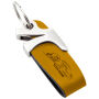 Sleutelhanger & flesopener P02606, Kunstleder, Geel
