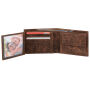 WILDERNESS I - Lederen billfold portemonnee bruin