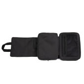 Gerecycleerde toilettas met dubbel vak Black One Size