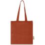 Madras 140 g/m2 GRS recycled cotton tote bag 7L - Brick