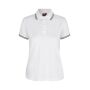 Contrast poloshirt | stretch | dames - Wit, 4XL