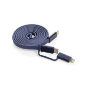 Arc Ultra-thin RCS recycled 60W 2 in 1 magnetische kabel, blauw