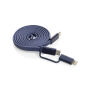 Arc Ultra-thin RCS recycled 60W 2 in 1 magnetische kabel, blauw