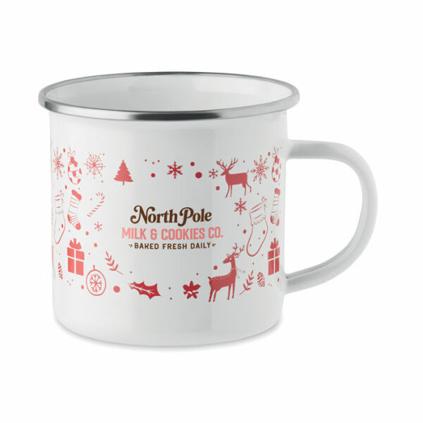 SEASOMEL - Kerst emaille mok 300ml - Wit SEASOMEL - Kerst emaille mok 300ml - Wit