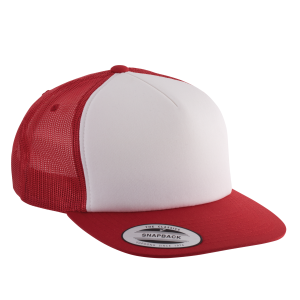 Klassieke Flexfit Truckerpet - 5 panelen Red / White / Red One Size Klassieke Flexfit Truckerpet - 5 panelen Red / White / Red One Size