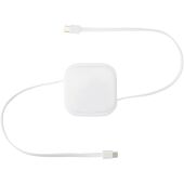 Gloas 5 in 1 gerecyclede, intrekbare datasynchronisatiekabel en snellaadkabel 100 W met smartphonetoolkit - Wit