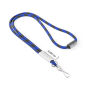 Polyester 2-kleurige koord-lanyard met full color label