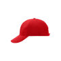 6 Panel Raver Cap Laminated signal red one size