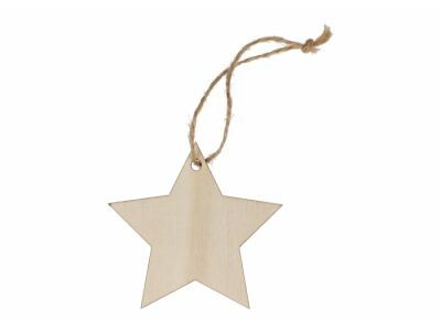 Houten kerstornament ster
