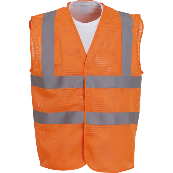 Hoge zichtbaarheid hesje van gaas Hi Vis Orange 3XL Hoge zichtbaarheid hesje van gaas Hi Vis Orange 3XL