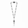 Afneembare lanyard van biologisch katoen met zeefdruk